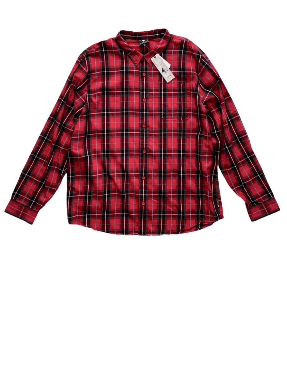 LRG Lifted Research Group Shirt Nwt Red Plaid Check Cotton Long Sleeve Shirt 3XL